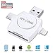 SDHC SDXC & Micro SD Card Reader - Memory Card SLR Camera Reader for iPhone/iPad/Galaxy S8/Android/Mac/PC/MacBook. with Lightning,Micro USB,USB Type C,USB 3.0 Connector Trail Camera Viewer for Canon