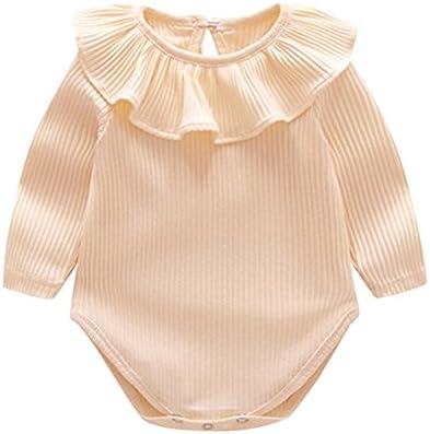 Baby Ruffles Sleeve Bodysuit Romper MITIY Infant Baby Girls Cotton Playsuit Clothes Outfits Newborn-24Months