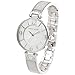 Anne Klein Women's AK/2211WTSV Silver-Tone and White Marbleized Bangle Watch
