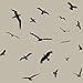 VWAQ Bird Stickers Wall Decals Sticker Decorative Nature Flying Black Birds Flock Wall Décor Nursery Mirror Peel and Stick Removable