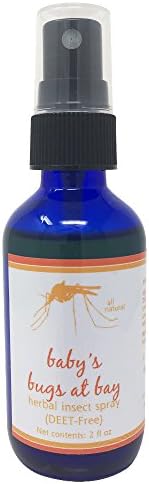 Bugs at Bay Mosquito Repellent Bug Spray, No Deet, Made in The USA, Not Sticky or Oily, Protects Kids from Biting, Flying Bugs, All Natural, Non Toxic and Biodegradable Insect Repellent