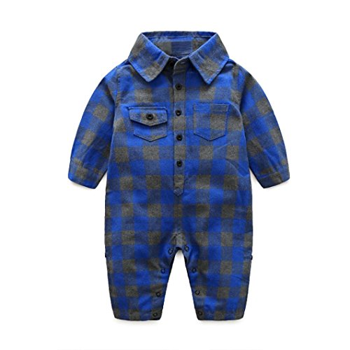 Binmer(TM) Infant Baby Boys Girls Grid Bodysuit Outfit Costume Romper Clothes