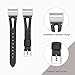 bayite Leather Bands Compatible Fitbit Charge 2, Replacement Genuine Wristband Straps Women Men, Black Large