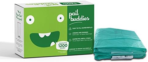 Pail Buddies Diaper Pail Refills - Each Refill Can Hold Up to 1200 Diapers - 2 Pack - Compatible with all Diaper Dekor Plus® Diaper Pails