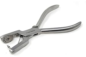 IMED SCIENTIFIC Ainsworth Rubber Dam Punch Pliers Endodontic Clamps Dental Surgical Instruments Comes with 5 Multi Hole Sizes Made of Heavy Duty Stainless Steel - 6.5" Long