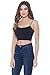 Alexander + David Women's Cropped Seamless Tank Top Soft Basic (Black, One-Size)