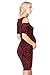 My Bump Women's Cold Shoulder Fitted Maternity Dress W/Side Ruched (Medium, Burgundy/BLK DM)