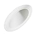 Four-Bros 6” inch Sloped Ceiling Recessed Trim - White Can Light Baffle Trim - Best Used with Four Bros Lighting Remodel & New Construction Housing - Sloped Ceilings - BR30 PAR30 Compatible