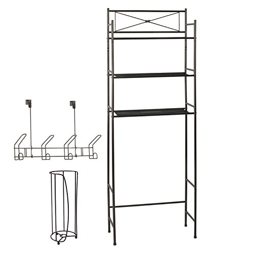 Ldr bathroom storage space saver set 3 piece bronze finish