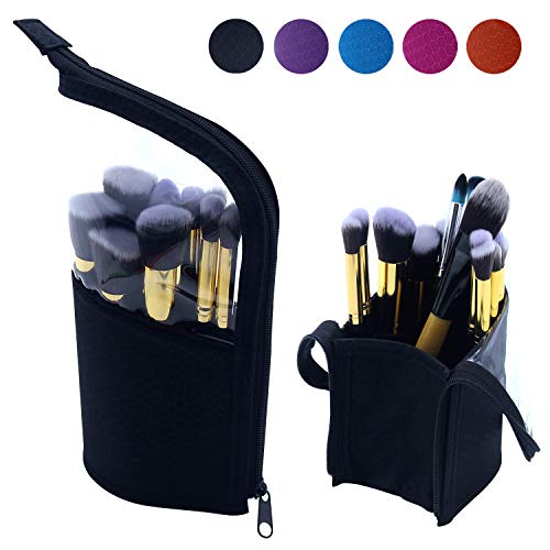 Portable Makeup Brush Holder, Small Clear Makeup Brush Bag Makeup Brush Organizer Waterproof Makeup Bag Makeup Brush Carrying Pencil Case
