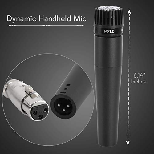 PylePRO Professional Handheld Moving Coil Microphone, Includes 15ft