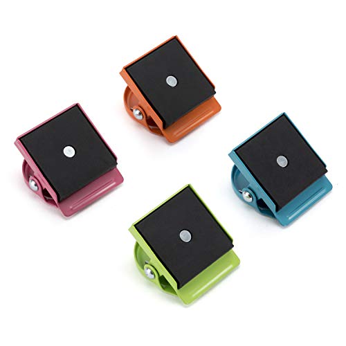 Magnetic Metal Clip - 16Pack Magnets Clips Colorful Refrigerator Whiteboard Wall Magnetic Memo Note Clip Metal Clip