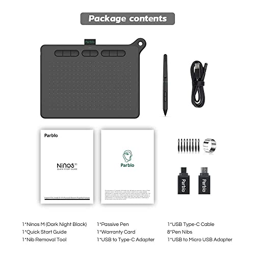 Graphics Drawing Tablet, Parblo Ninos M 9\