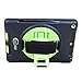 Cellular360 Shockproof Case for iPad 5th Gen./ iPad 6th Gen./ iPad 9.7 with a 360 Degree Rotatable Kickstand, Adjustable Handle and Shoulder Strap (Black/Green)