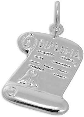 Sterling Silver Diploma Scroll Charm