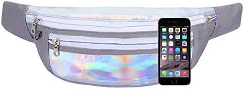Werocker Reflective Fanny Pack, Iridescent Waist Pack for Rave Festival Amusement park YB-NO2-US
