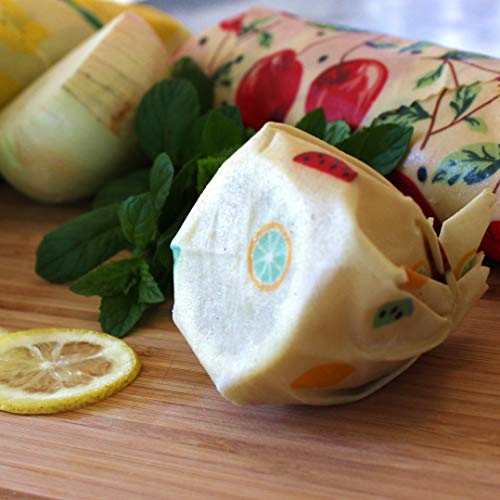 Beeswax Wrap Organic Reusable Food Wraps | Savvy Planet Eco Friendly Storage | All Natural Zero Waste | 3 Sizes Premium Plastic Free Non Toxic Sustainable | Save Money & Earth With Vegan Bees Wrappers - Thumbnail 5