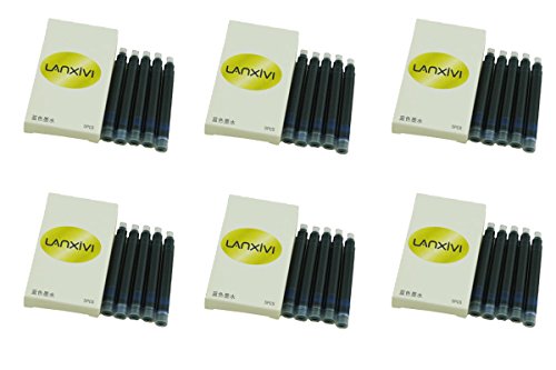 Lanxivi 30 PCS Jinhao Fountain Cartridge for Jinhao ,Duke ,Fuliwen and Baoer Pen Standard Size (Blue Color) - Thumbnail 4