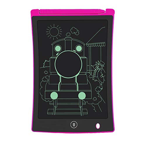 LCD Writing Tablet, 8.5-Inch Writing Board Doodle Board, Electronic Doodle Pads Drawing Board Gift for Kids and Adults at Home,School and Office (Pink)
