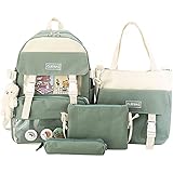 Skyearman 4 PCS Backpack Combo Set with Bear