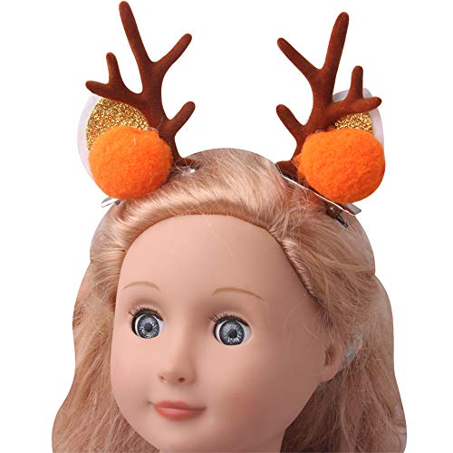 E-TING Dolls Clothes, Headband, Tutu fits for 18 inch Dolls (Deer Costume Set)