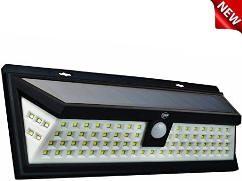 UMR 80 LED Solar Security Light - New 2018 Motion Sensor Outdoor Lighting w 5 LEDs Per Side, Dusk to Dawn Detector, Wireless Battery Power is Ultra-Bright for Exterior Outside Driveway Yard Patio Deck
