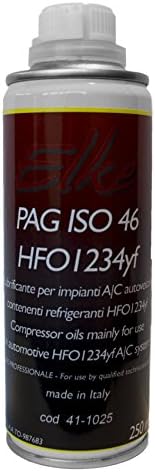 ELKE CAR AIR CONDITIONING R1234YF REFRIGERANT COMPRESSOR OIL 250ML PAG OIL 41-1025