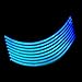 Reflective Blue Wheel Decal Sticker Stripes Rim Tape Decals for 17