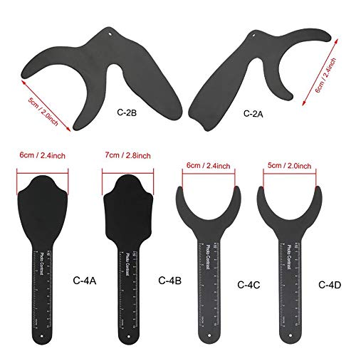 Dental Autoclavable Contrasters Intraoral Photographic Black Background Board Latex-Free Orthodontic Photographic Contraster Rubber Palette 6Pcs/Set