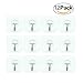 Maggift Removable Transparent Hooks, Up hold 22lbs Removable Wall Celling Hangers (pack of 12)