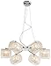 Possini Euro Design Wire and Glass Cylinder Chandelier