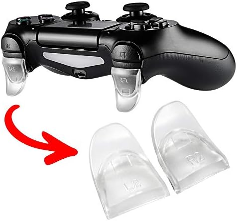 Extremerate L2 R2 拡張トリガーボタン ゲーム改善 アジャスター エクステンダー Ps4コントローラーjdm 030用 透明