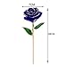 PREUP Blue Gold Dipped Rose, Long Stem 24k Gold Dipped Real Rose Lasted Forever, Special Valentines Day and Anniversary Gift for Her