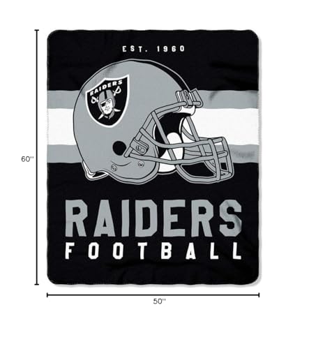 Northwest NFL Las Vegas Raiders Unisex-Adult Fleece Throw Blanket, 50 x 60, Singular