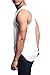 Victorious Solid Color Long Length Curved Hem Tank Top TT47 - White - Medium - G14B