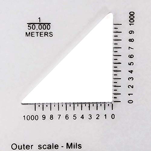 GOTICAL Military UTM/MGRS Coordinate Scale – Map Reading and Land Navigation – Topographical Map Scale, Protractor and Grid Coordinate Reader – Pairs with Compass and Pace Counter Beads Military Map - Thumbnail 3