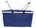 Insulated Folding Picnic Basket -Insulated Cooler with Carrying Handles (Navy)