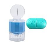 Multifunction Pill Cutter/Crusher/Splitter/Grinder,Blue Universal  Free Pill Box 6 Part