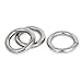 50mm x 8mm Stainless Steel Webbing Strapping Welded O Rings 3 Pcs