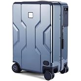 Electric Suitcase That Follows You, Smart Fingerprint Unlock Riding TrolleyCase with Mobile Charging,Hardside Luggage That Follows You, Auto Follow, APP Control