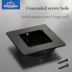 HOMOTEK Square Recessed Sliding Closet Door Finger