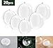 Clear Christmas Ornaments Balls 80mm&100mm Plastic Fillable Bath Bomb Mold Set Ornament Ball for Wedding Gifts Crafting, Pack of 20