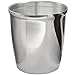 mDesign Small Round Metal Trash Can Wastebasket, Garbage Container Bin for Bathrooms, Powder Rooms, Kitchens, Home Offices - Polished Stainless Steel
