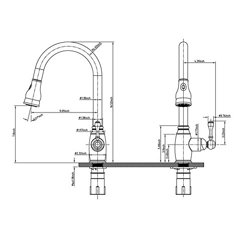 Lead Free Pull Down Kitchen Faucet Best Antique Solid Brass Kitchen Sink Faucet With Pull Out Sprayer High Arc Single Handle Bar Faucet Oil Rubbed Bronze SonTiy