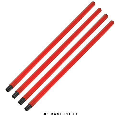 American Challenge Soccer Sports Coaching Sticks Flags (Red, Standard)
