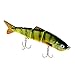 Isafish Swimbaits for Bass Crankbait Bionic Multi Jointed 4 Segment Pike Fishing Lures Minnow Hard Bait 4.72 Inch 0.6 Ounce