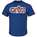 NBA Cleveland Cavaliers 1983-94 Men's Cavs Post Up Short Sleeve Basic Crew Neck T-Shirt, Royal, Large