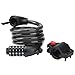 Bike Lock Cable, Foneso Bicycle Cable Lock, Self Coiling Resettable Combination Cable Bike Locks with Free Mounting Bracket, 12mm x 1200mm.
