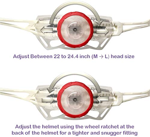 SG Dreamz Adult Helmet – Commuter Bicycle Helmets for Men and Women - Adjustable Dial for Head Circumference 22" to 24.4" (Head Size Medium to Large) (White)