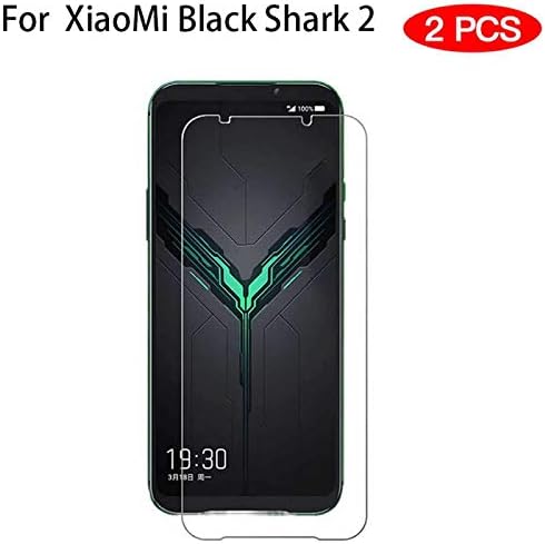 YANSHG® 2 Pcs 9H Hardness Tempered Glass Screen Protector(Non-full screen),Bubble-Free,Anti-Fingerprint,High clear phone screen protector For Black Shark 2